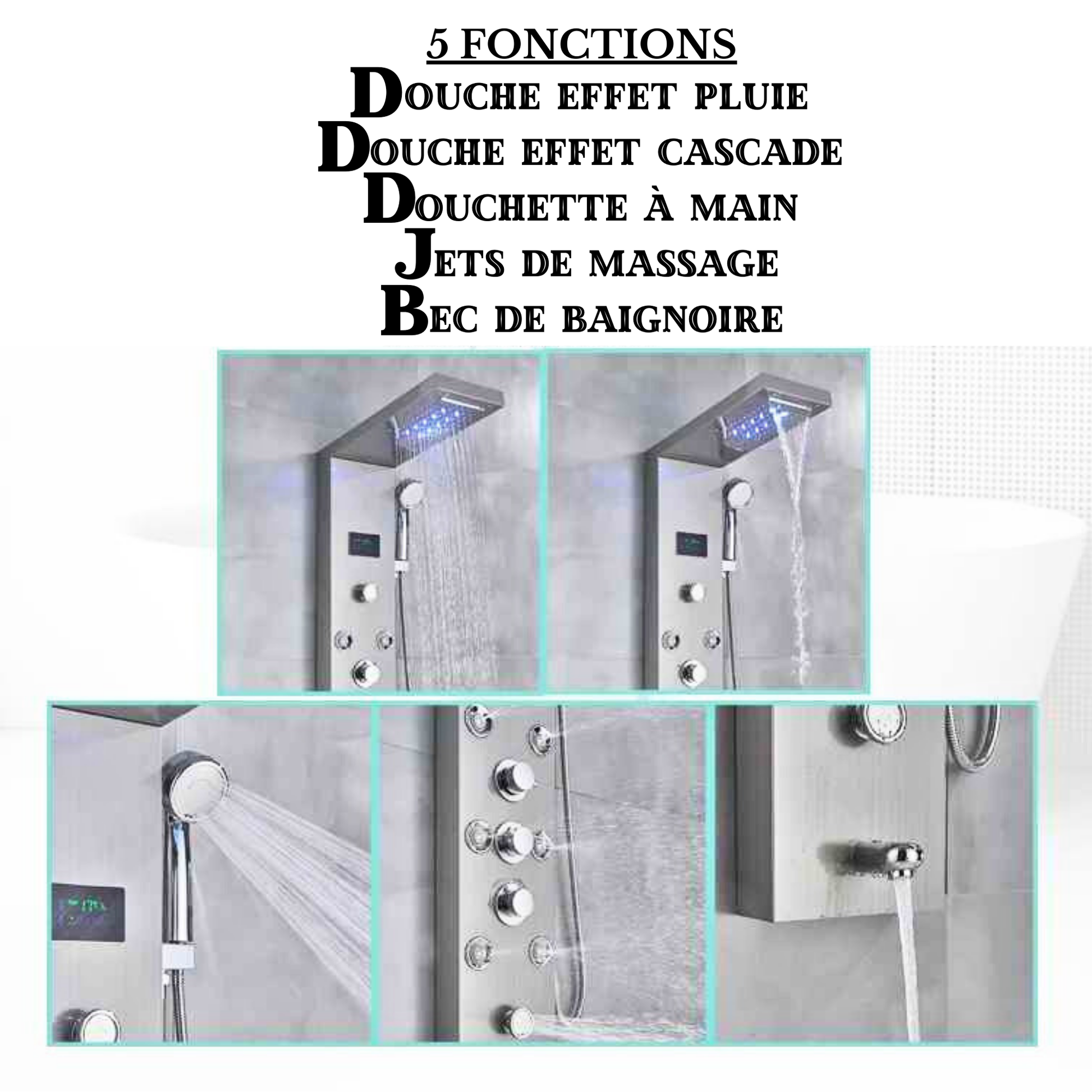 colonne douche 5 fonctions