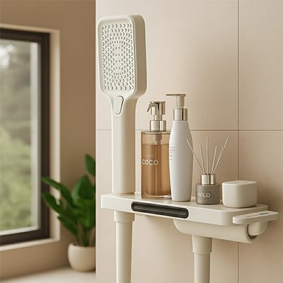 mitigeur baignoire tablette blanc