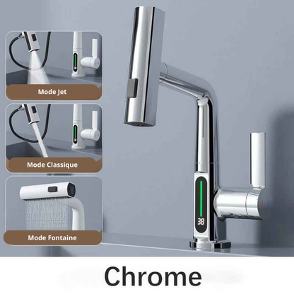 mitigeur cuisine digitale chrome options