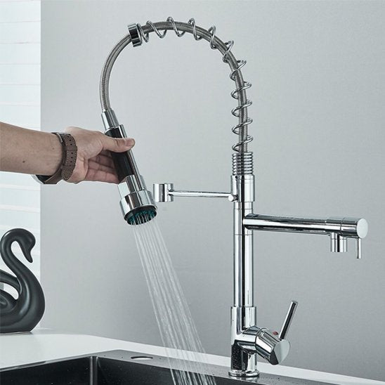 mitigeur cuisine douchette flexible 3 voies