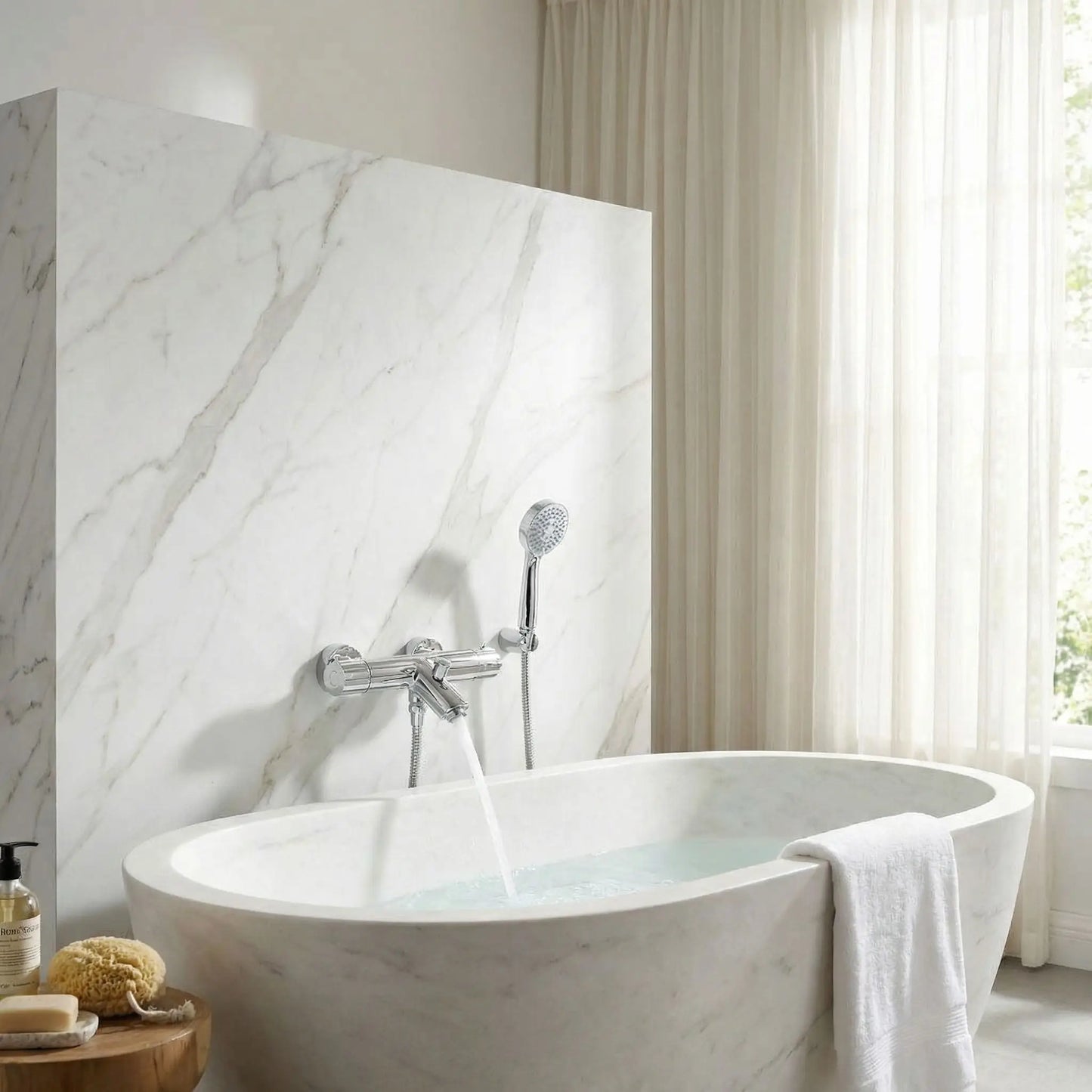 mitigeur douche douchette salle bain laiton chrome
