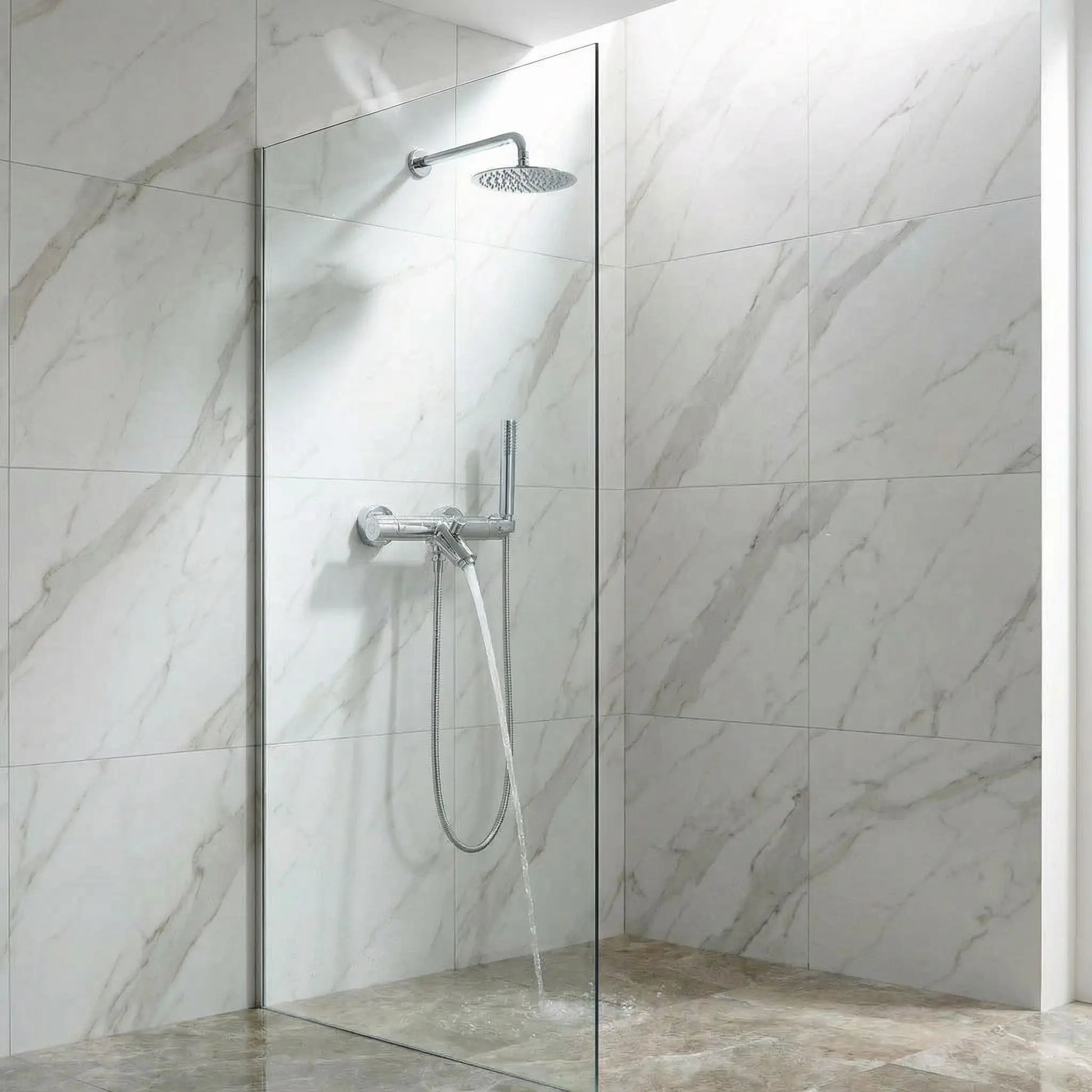 mitigeur douche douchette thermostatique salle bain laiton chrome