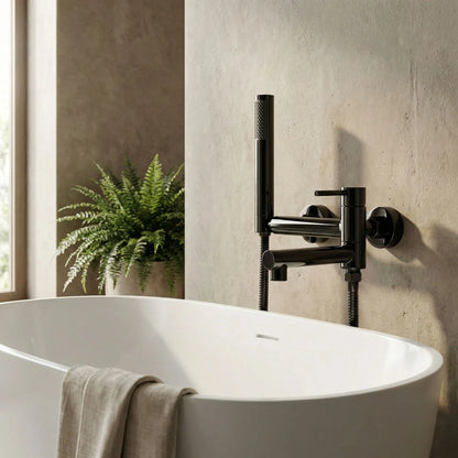 mitigeur douche flexible bain noir