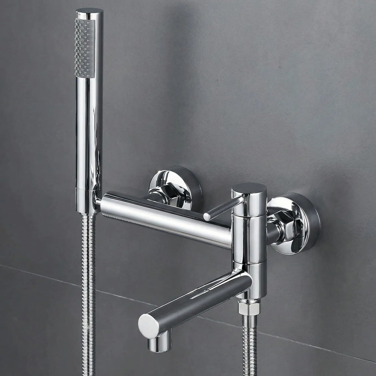 mitigeur douche salle bain chromee