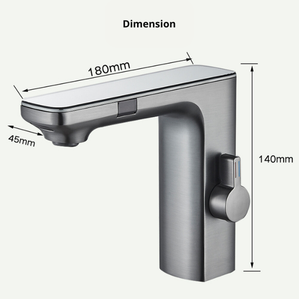mitigeur lavabo infrarouge sans contact dimension