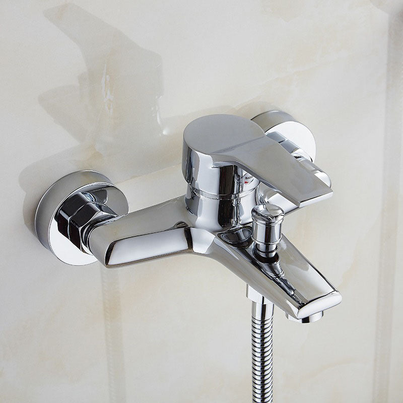 mitigeur robinet laiton triple douche baignoire salle bain chrome