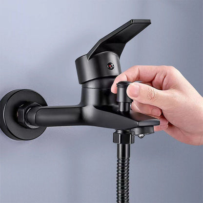 mitigeur robinet laiton triple monocommande douche baignoire salle bain noir