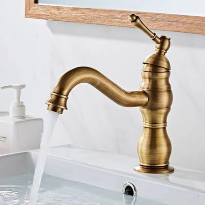 robinet vasque bronze ancien style bas