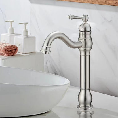 robinet vasque brosse ancien style haut