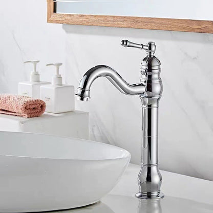 robinet vasque chrome ancien style haut