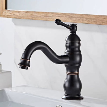 robinet vasque noir ancien style bas