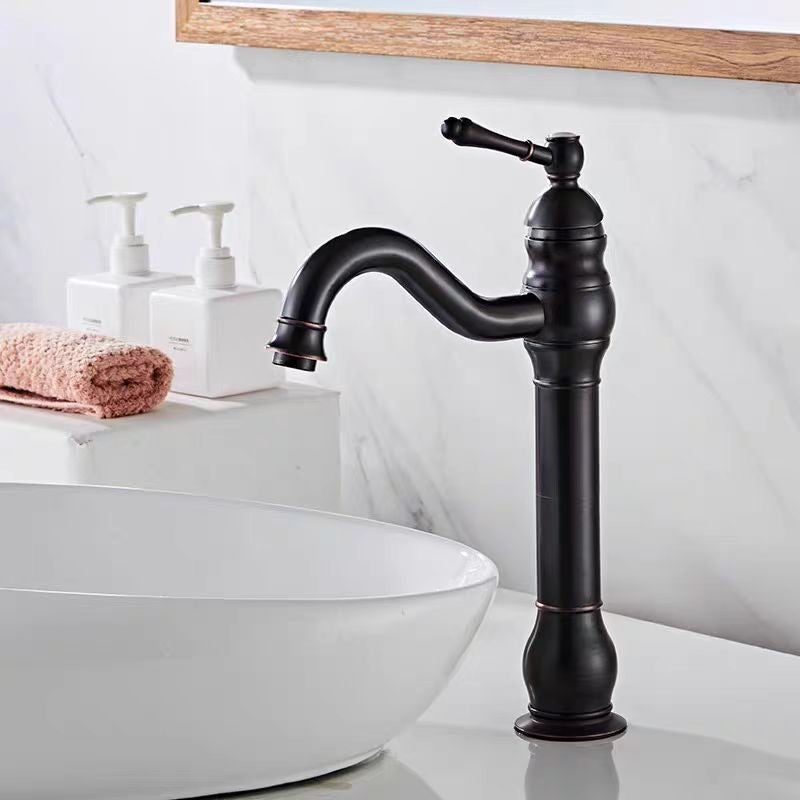 robinet vasque noir ancien style haut